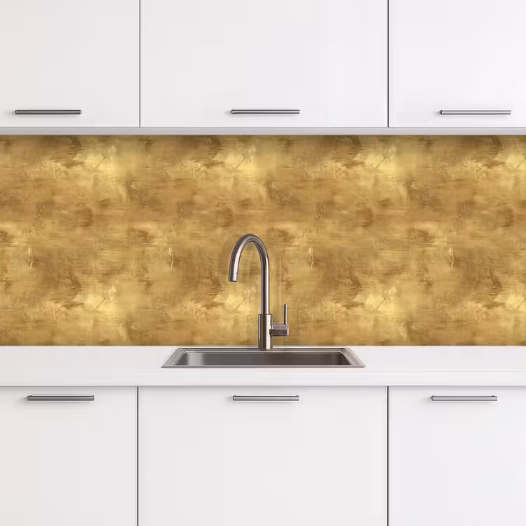 Keuken achterwand - Industrieel - Textuur - Goud — 4
