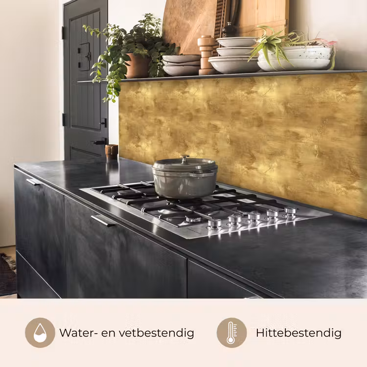 Keuken achterwand - Industrieel - Textuur - Goud — 5