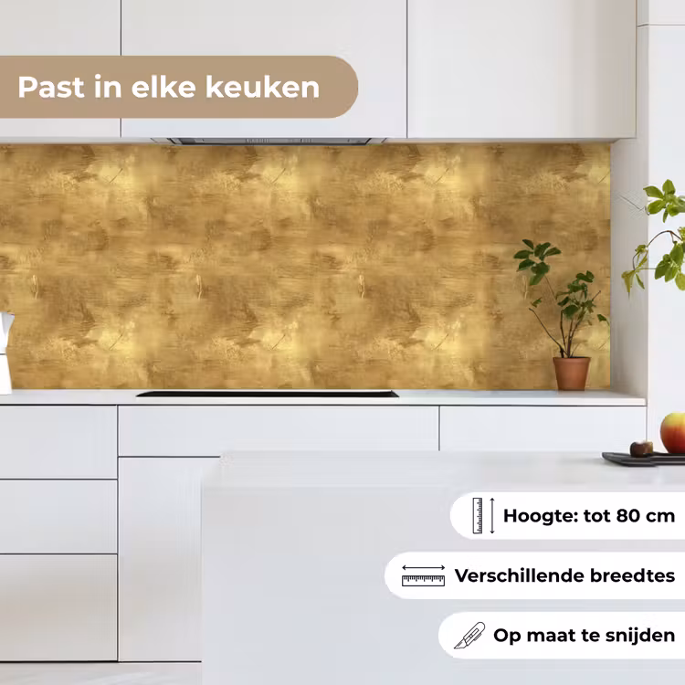 Keuken achterwand - Industrieel - Textuur - Goud — 7