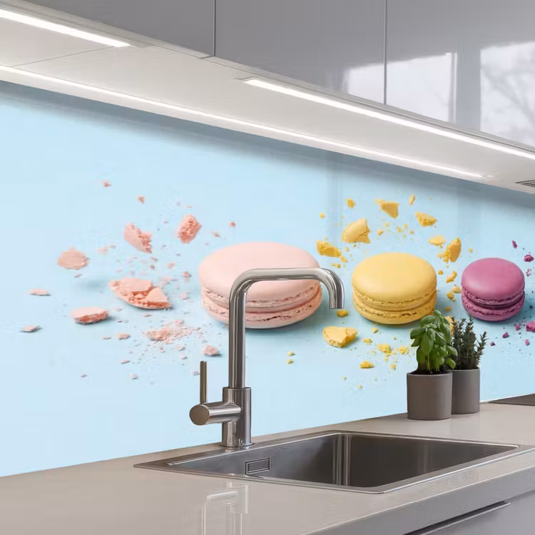 Keuken achterwand - Macarons - Kleurrijk - Pastel — 2