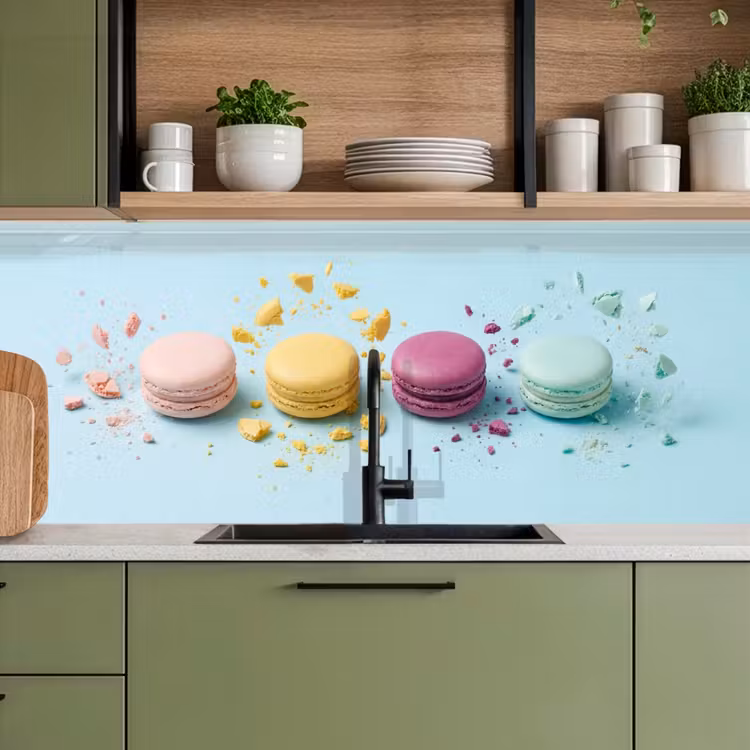 Keuken achterwand - Macarons - Kleurrijk - Pastel — 8