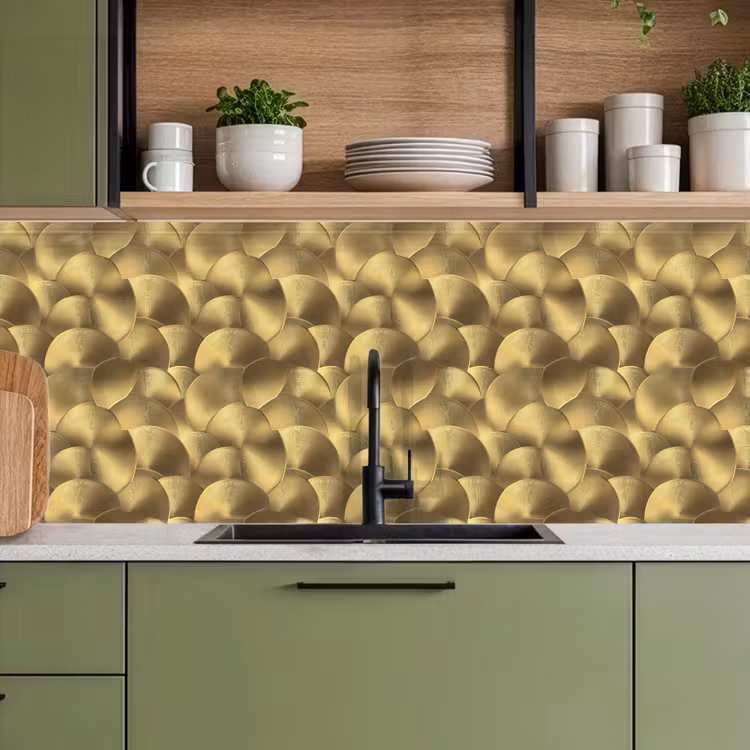 Keuken achterwand - Modern - Cirkel - Goud — 8