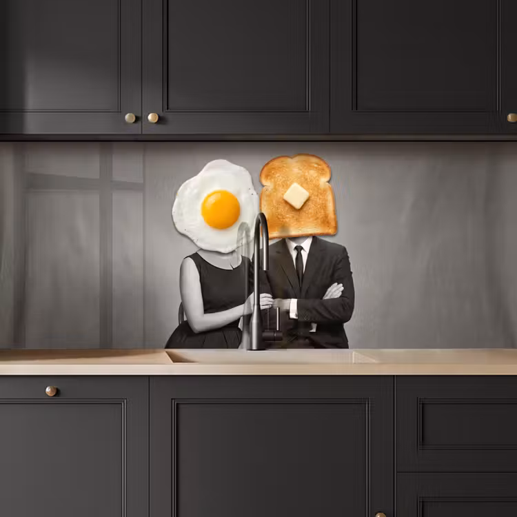 Keuken achterwand - Ontbijt - Koppel - Ei - Brood — 6