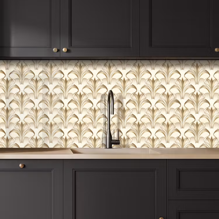 Keuken achterwand - Ornament - Barok - Goud — 6