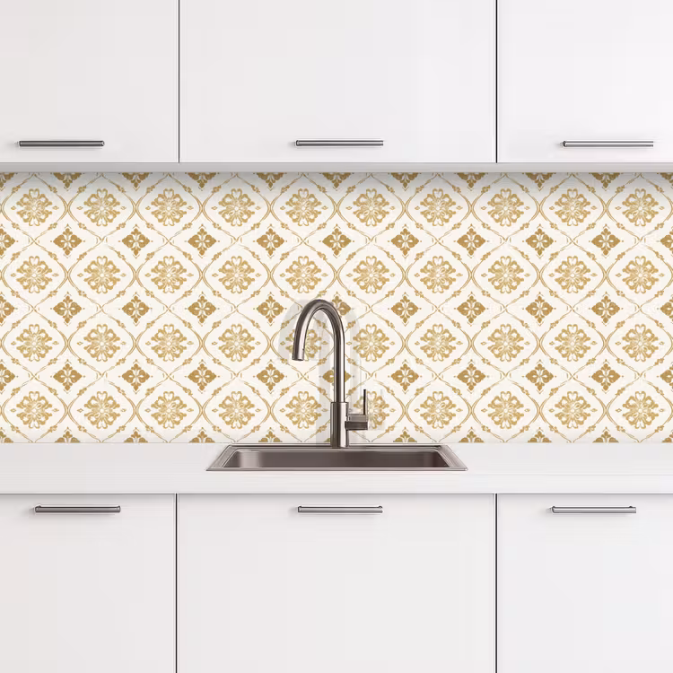 Keuken achterwand - Ornament - Klassiek - Goud — 4
