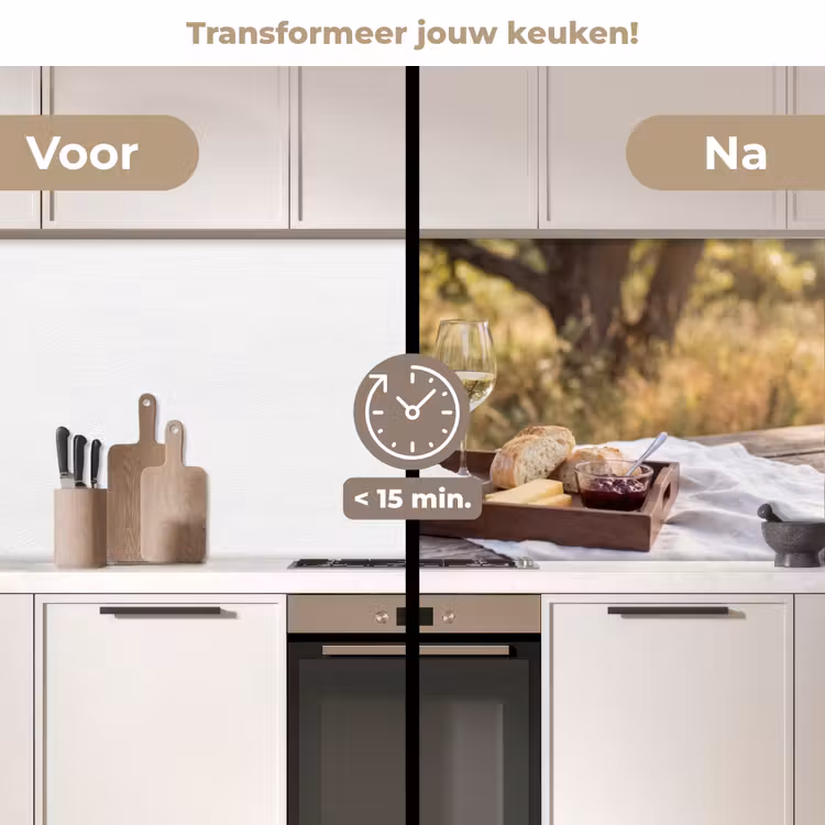 Keuken achterwand - Picknick - Wijn - Kaasplankje — 3