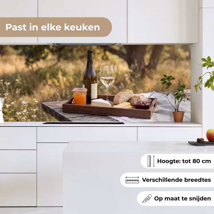 Keuken achterwand - Picknick - Wijn - Kaasplankje — 7
