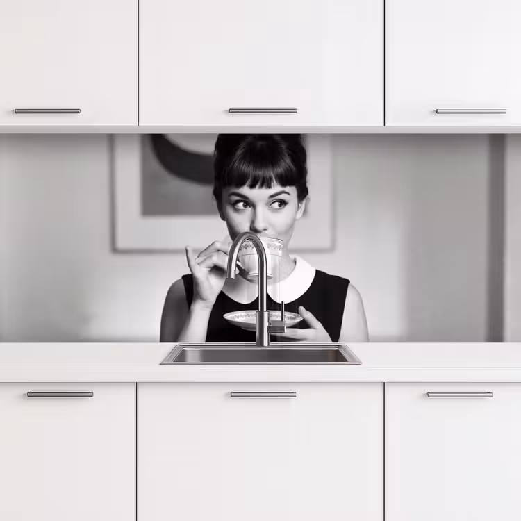 Keuken achterwand - Portret - Thee - Vrouw — 4