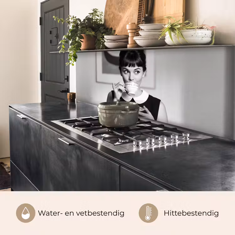 Keuken achterwand - Portret - Thee - Vrouw — 5