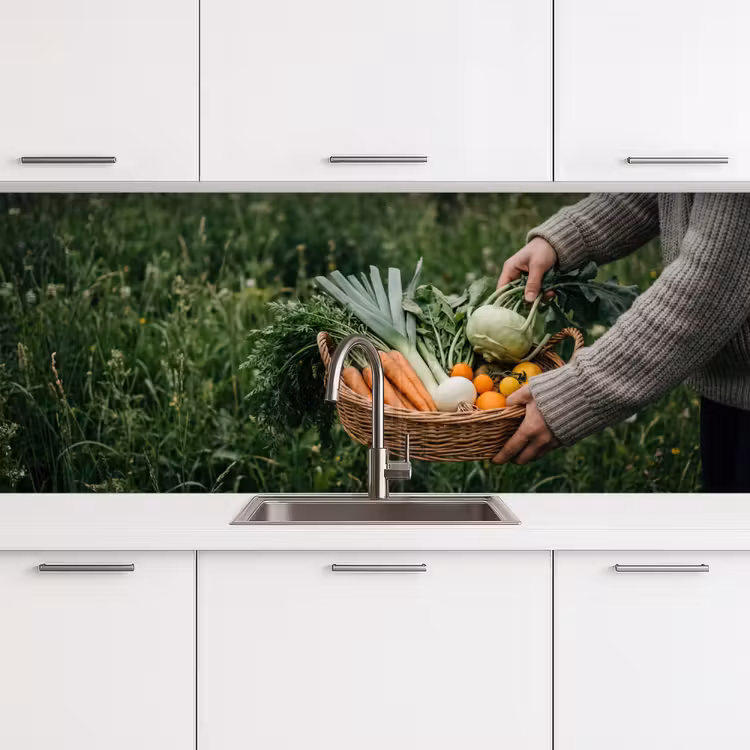 Keuken achterwand - Veld - Groenten - Biologisch - Oogst — 4