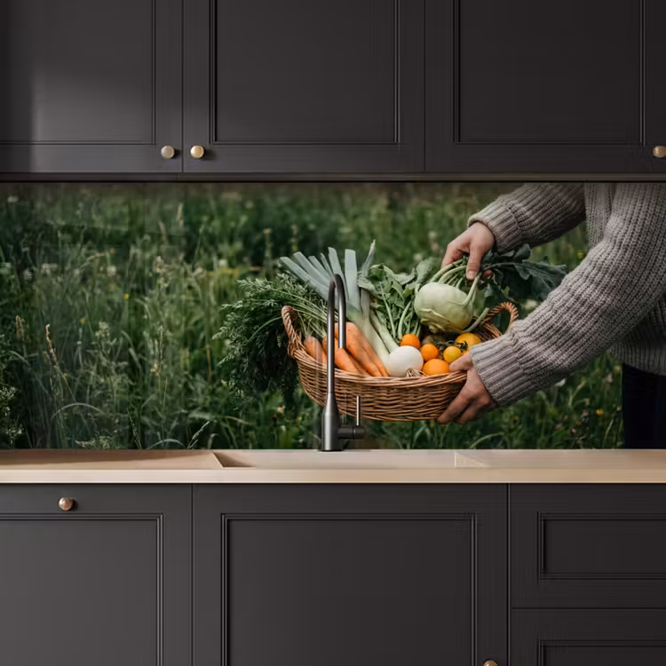 Keuken achterwand - Veld - Groenten - Biologisch - Oogst — 6