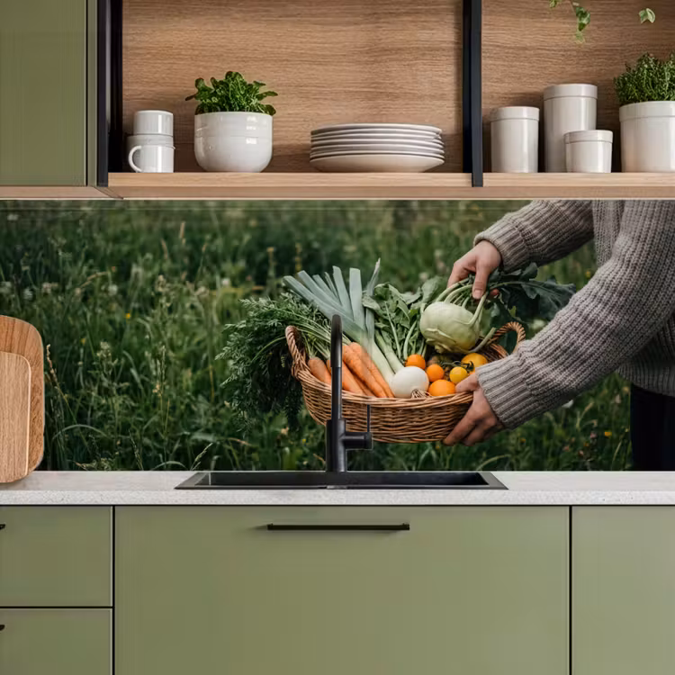 Keuken achterwand - Veld - Groenten - Biologisch - Oogst — 8