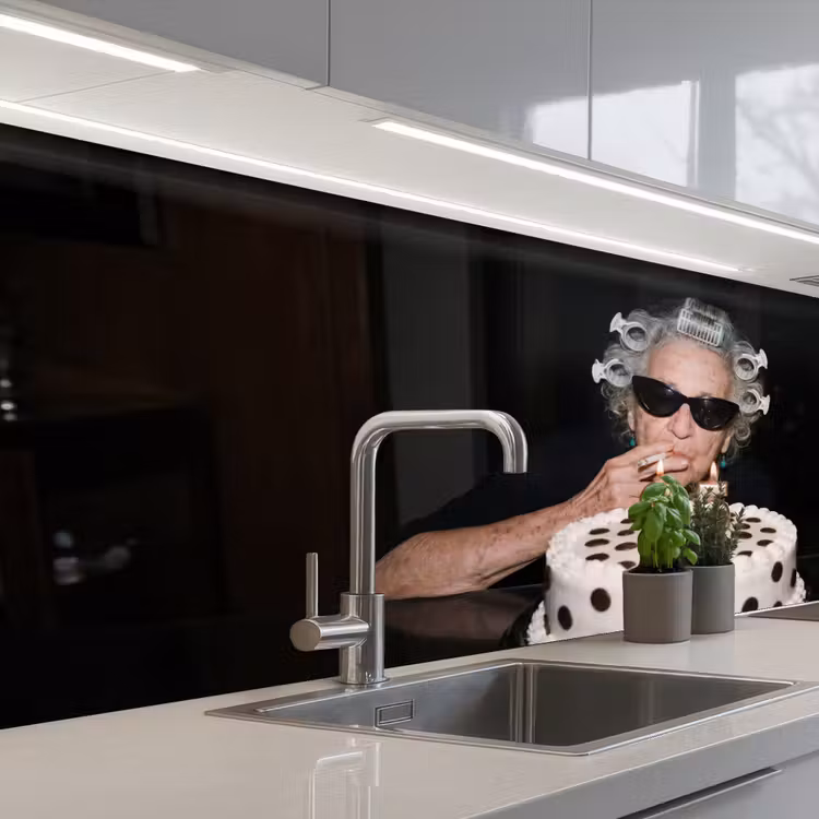 Keuken achterwand - Verjaardag - Krulspeld - Oma — 2
