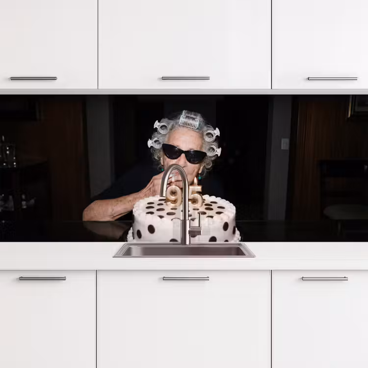 Keuken achterwand - Verjaardag - Krulspeld - Oma — 4