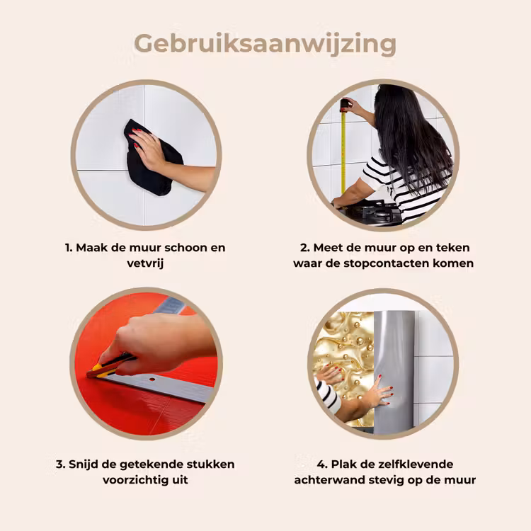 Keuken achterwand - Vloeibaar - Druppels - Goud — 9