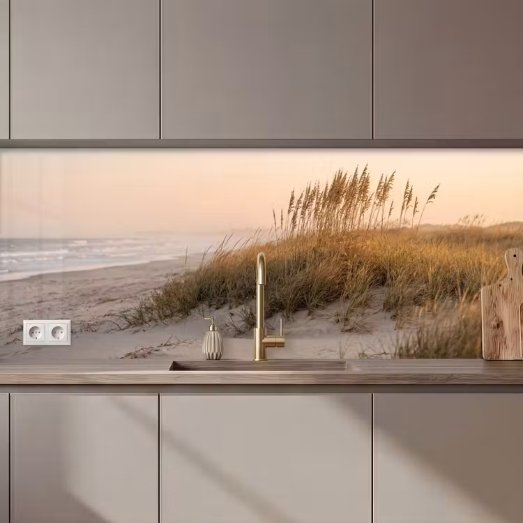 Keuken achterwand - Duinlandschap - Zonsondergang - Strand — 1
