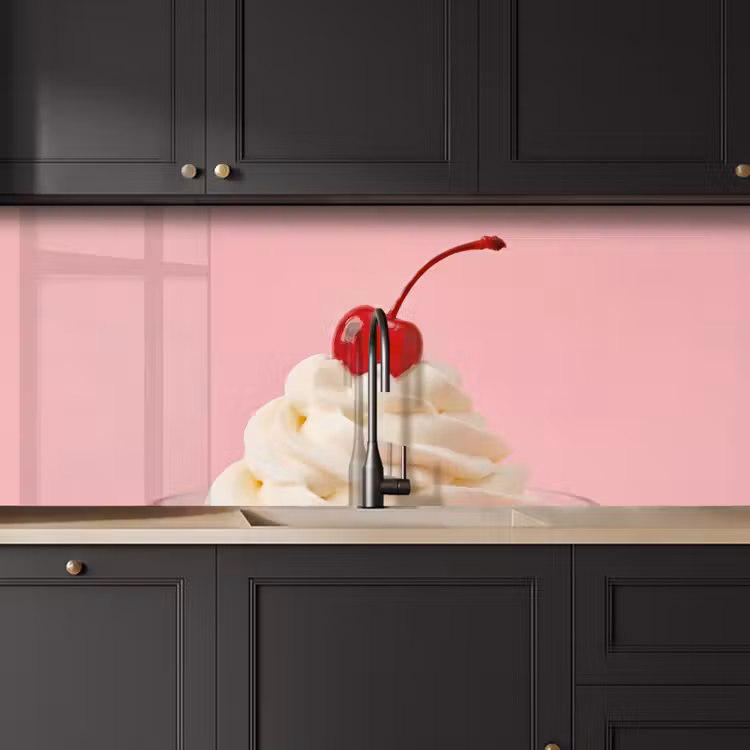 Keuken achterwand - Kers - Slagroom - Roze — 6