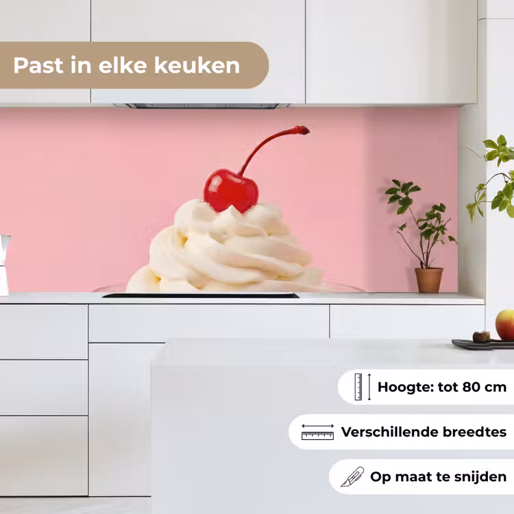 Keuken achterwand - Kers - Slagroom - Roze — 7