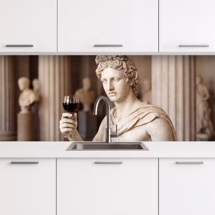 Keuken achterwand - Klassiek - Marmer - Wijn — 4