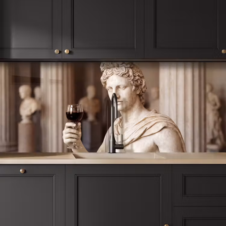 Keuken achterwand - Klassiek - Marmer - Wijn — 6