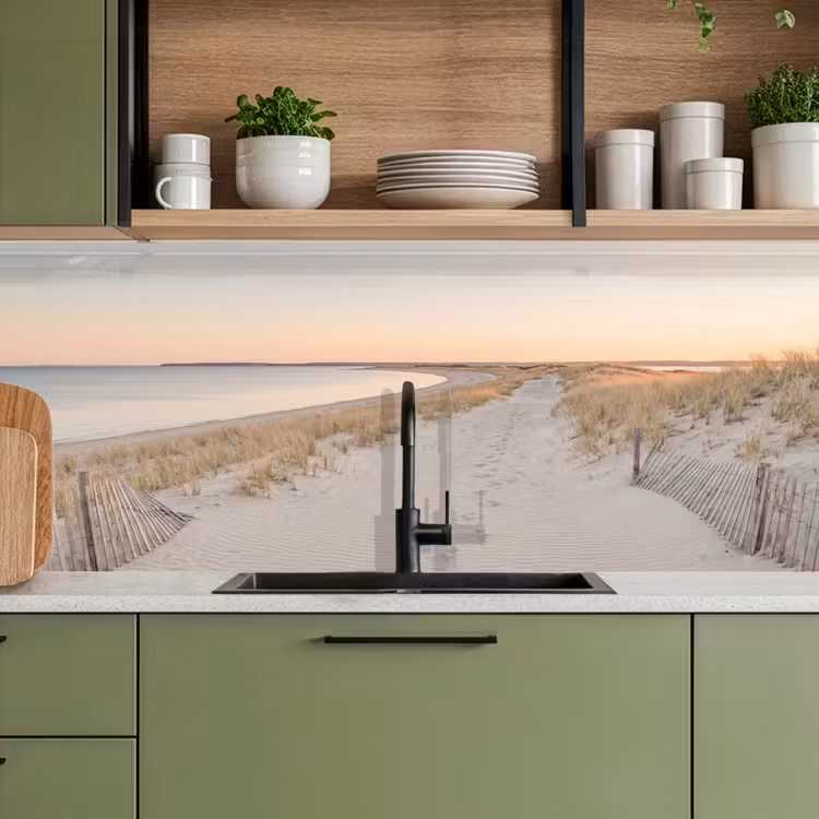 Keuken achterwand - Kustlijn - Horizon - Hek — 8