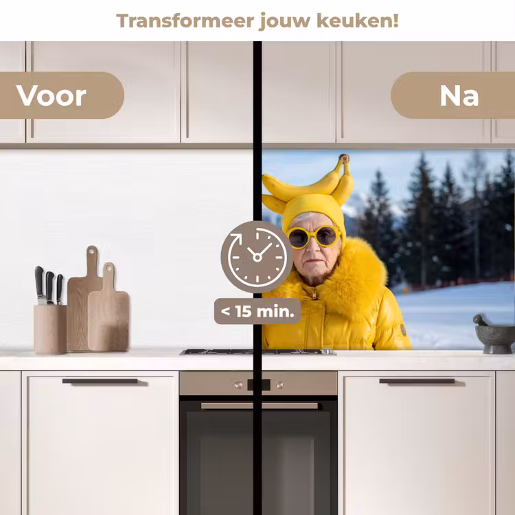 Keuken achterwand - Vrouwen - Bananen - Geel — 3