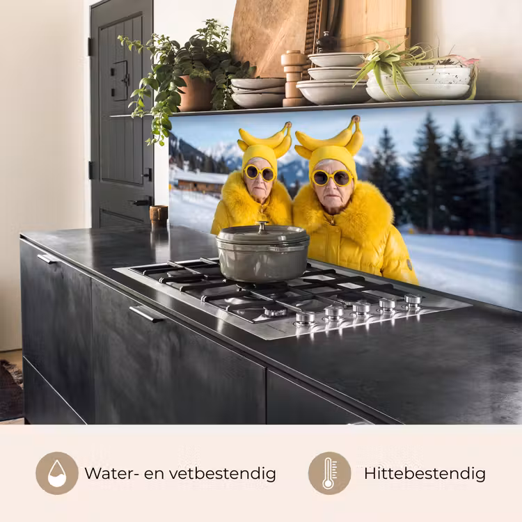 Keuken achterwand - Vrouwen - Bananen - Geel — 5