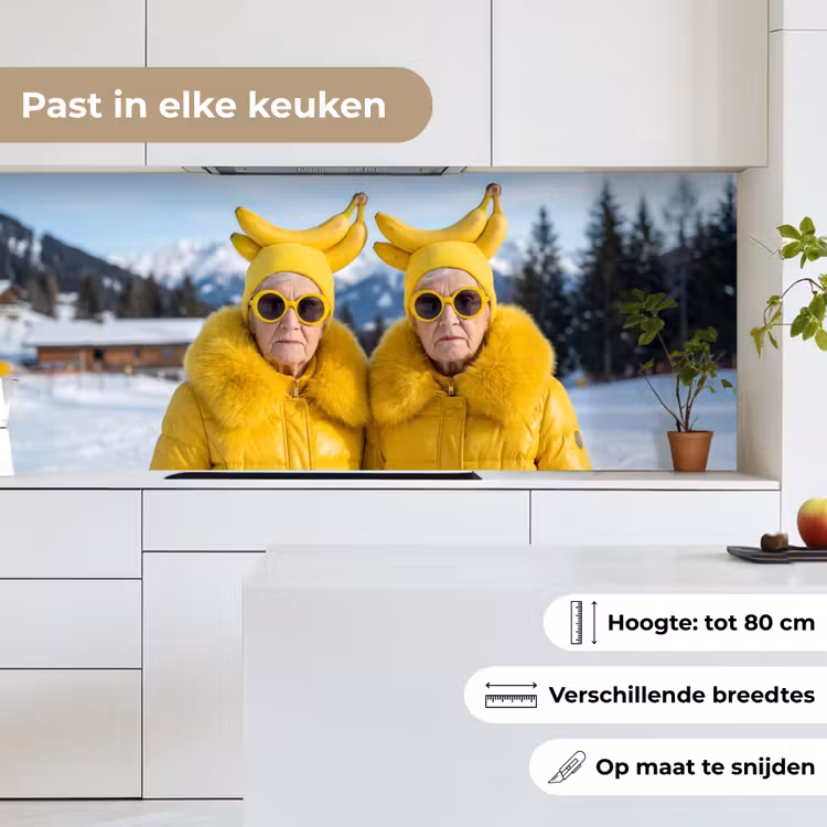 Keuken achterwand - Vrouwen - Bananen - Geel — 7