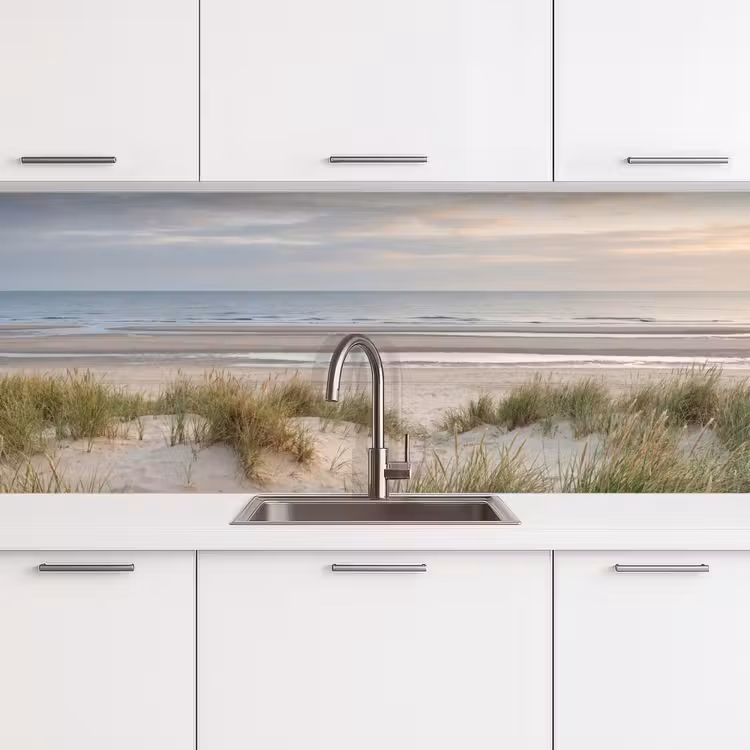 Keuken achterwand - Zandstrand - Bewolkt - Duinen — 4