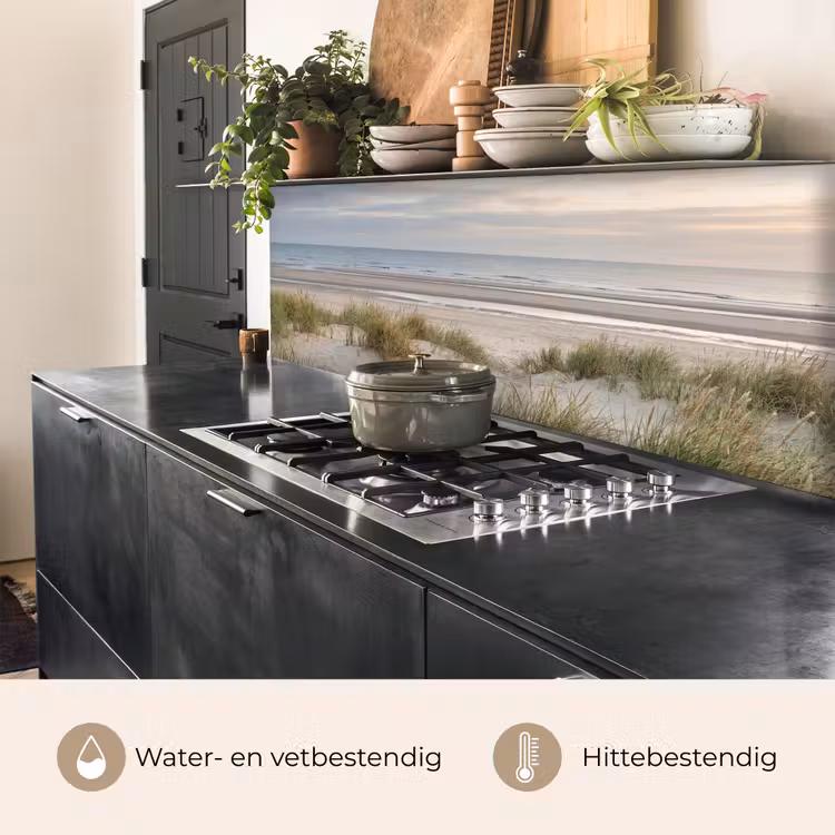 Keuken achterwand - Zandstrand - Bewolkt - Duinen — 5