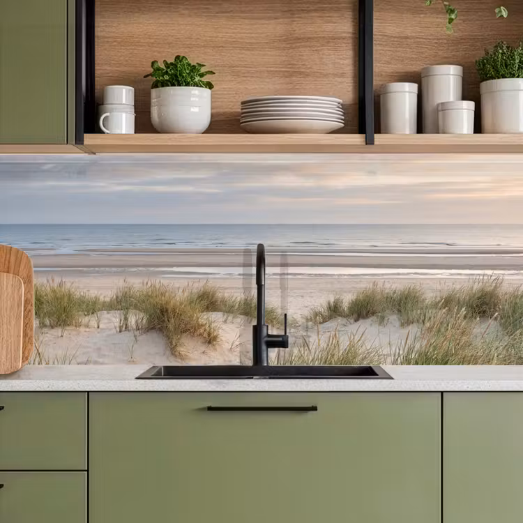 Keuken achterwand - Zandstrand - Bewolkt - Duinen — 8