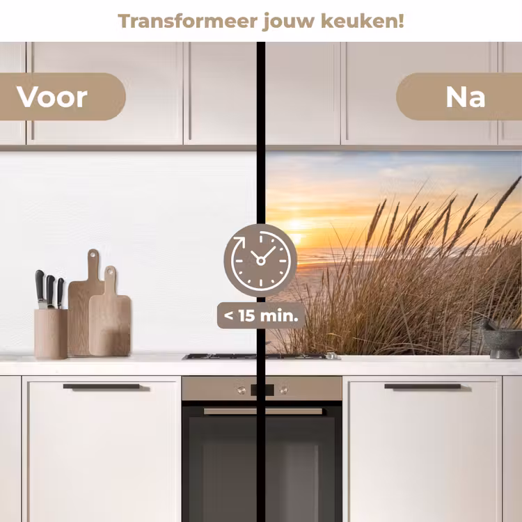 Keuken achterwand - Zonsondergang - Duinen - Zee — 3