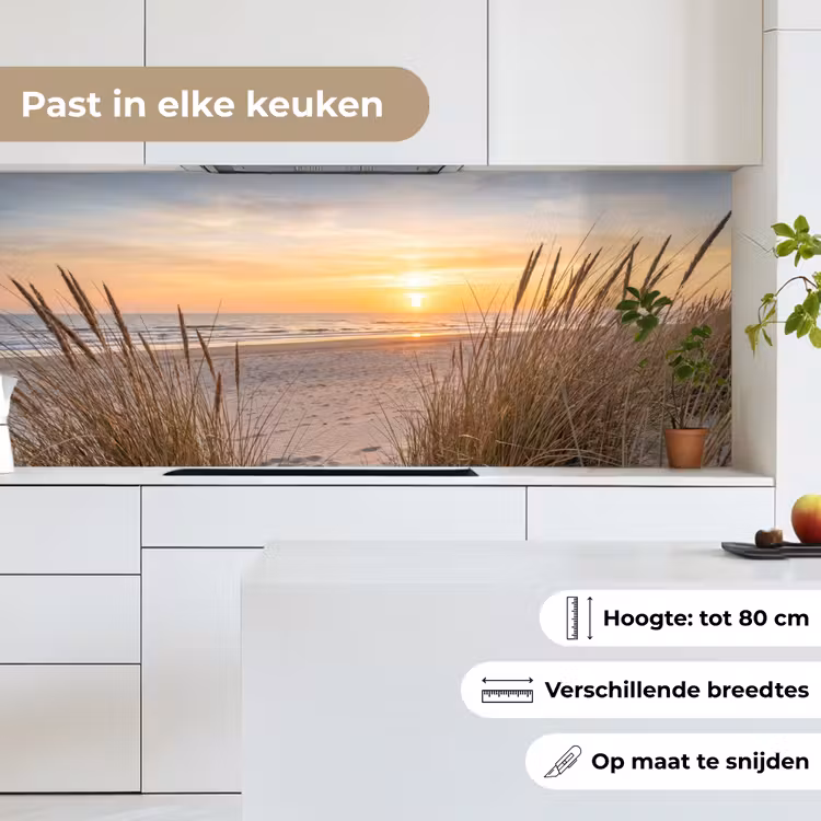 Keuken achterwand - Zonsondergang - Duinen - Zee — 7