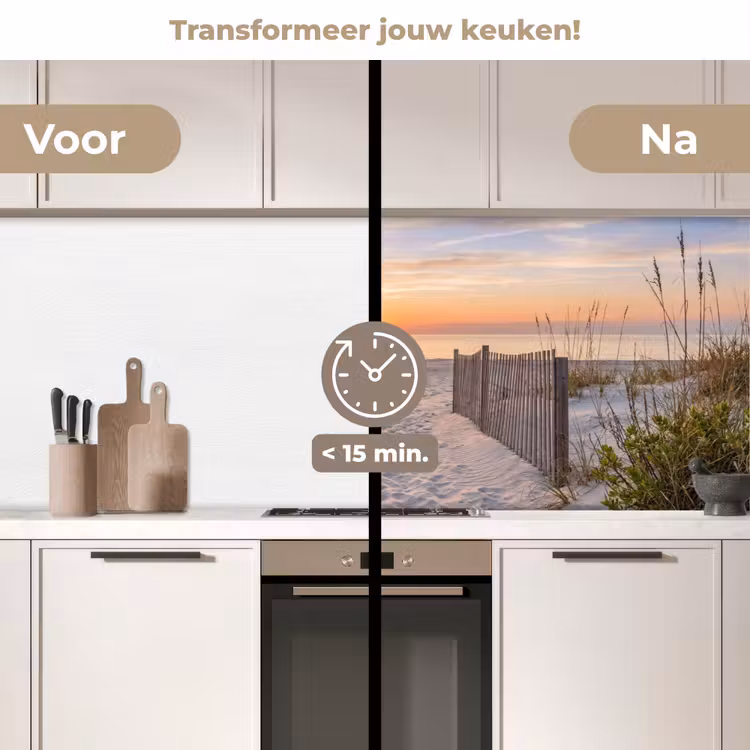 Keuken achterwand - Zonsondergang - Strand - Zand — 3