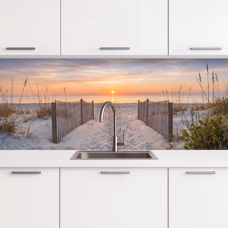 Keuken achterwand - Zonsondergang - Strand - Zand — 4