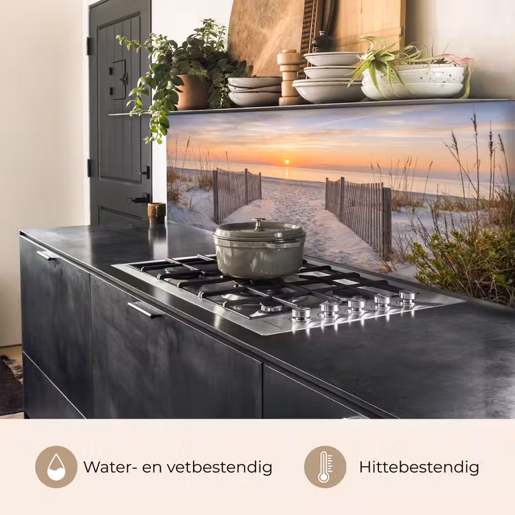 Keuken achterwand - Zonsondergang - Strand - Zand — 5