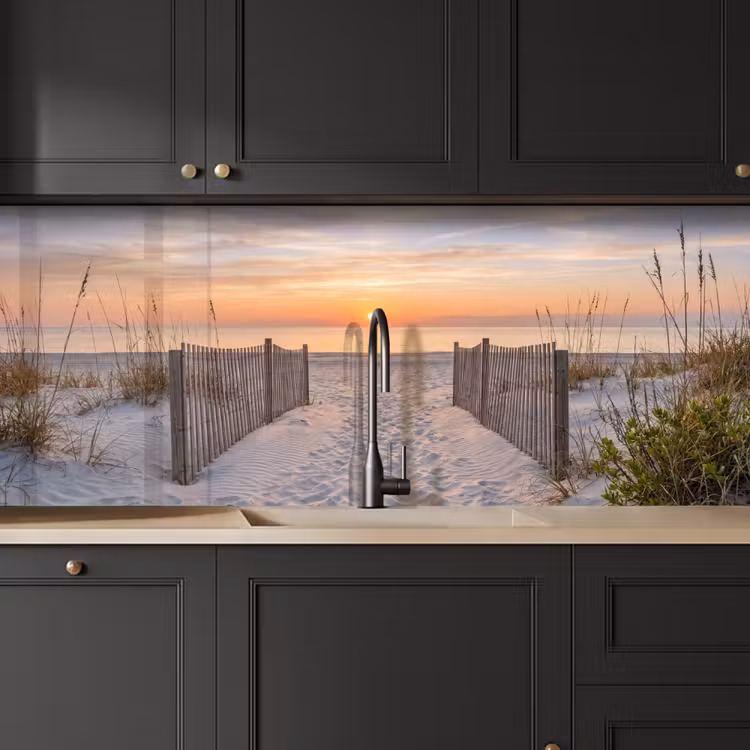 Keuken achterwand - Zonsondergang - Strand - Zand — 6