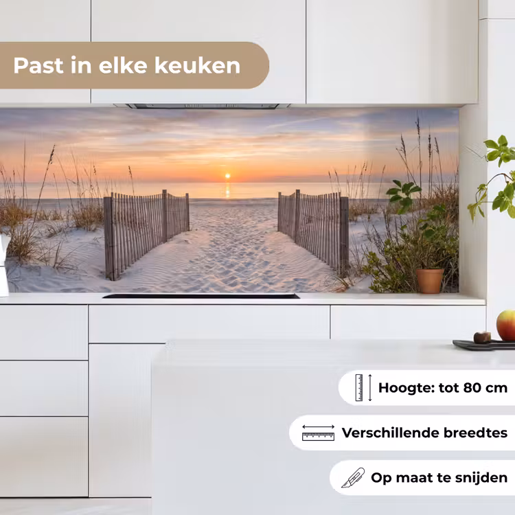 Keuken achterwand - Zonsondergang - Strand - Zand — 7