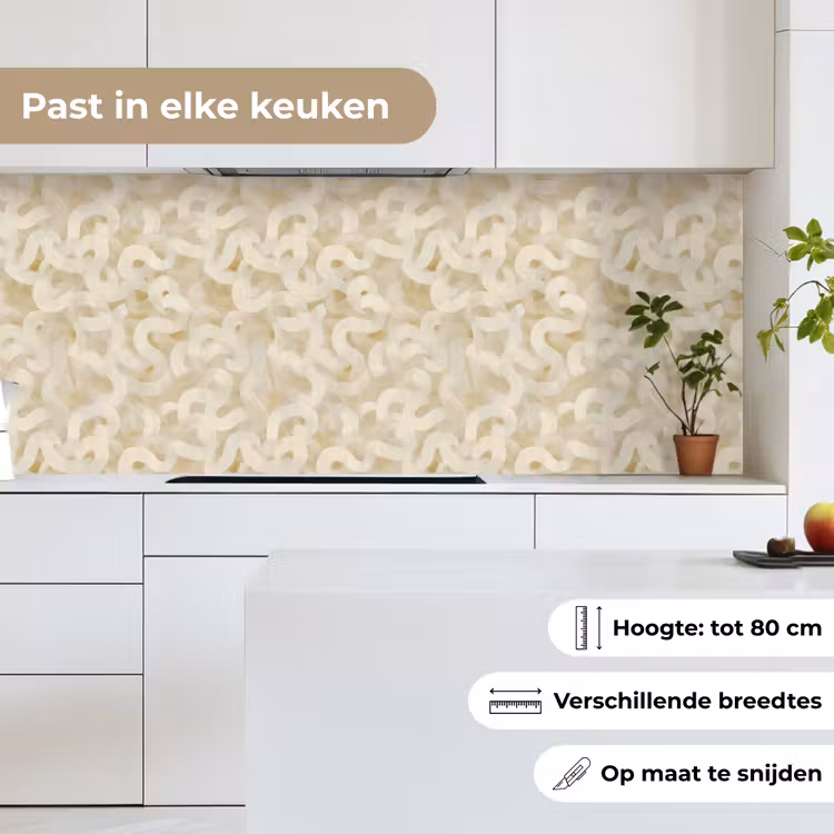 Keuken achterwand - Abstract - Lijnen - Beige — 7