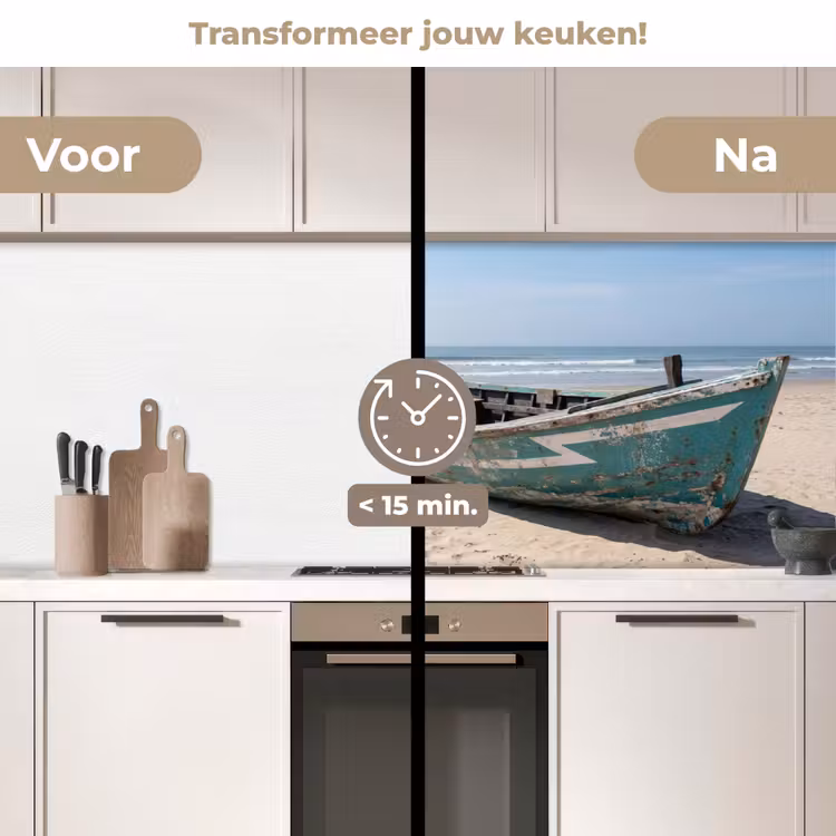 Keuken achterwand - Boot - Zandstrand - Zee — 3