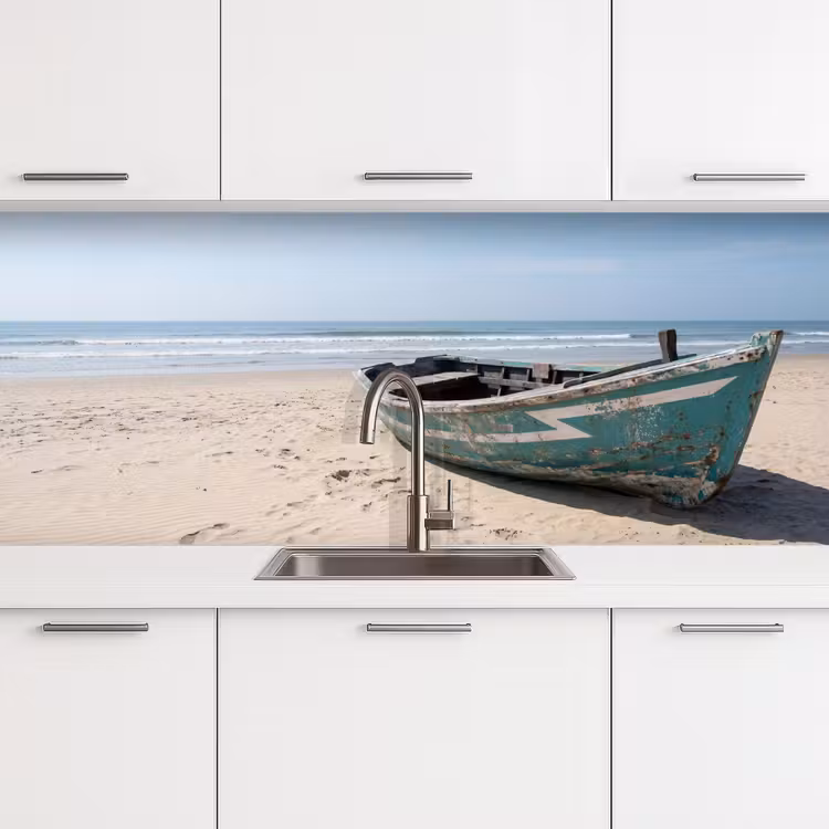 Keuken achterwand - Boot - Zandstrand - Zee — 4