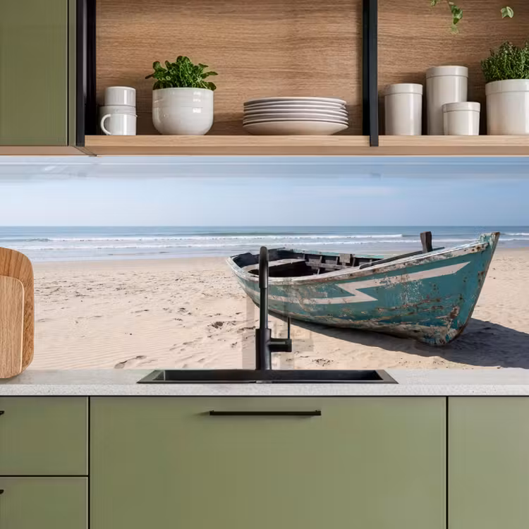 Keuken achterwand - Boot - Zandstrand - Zee — 8