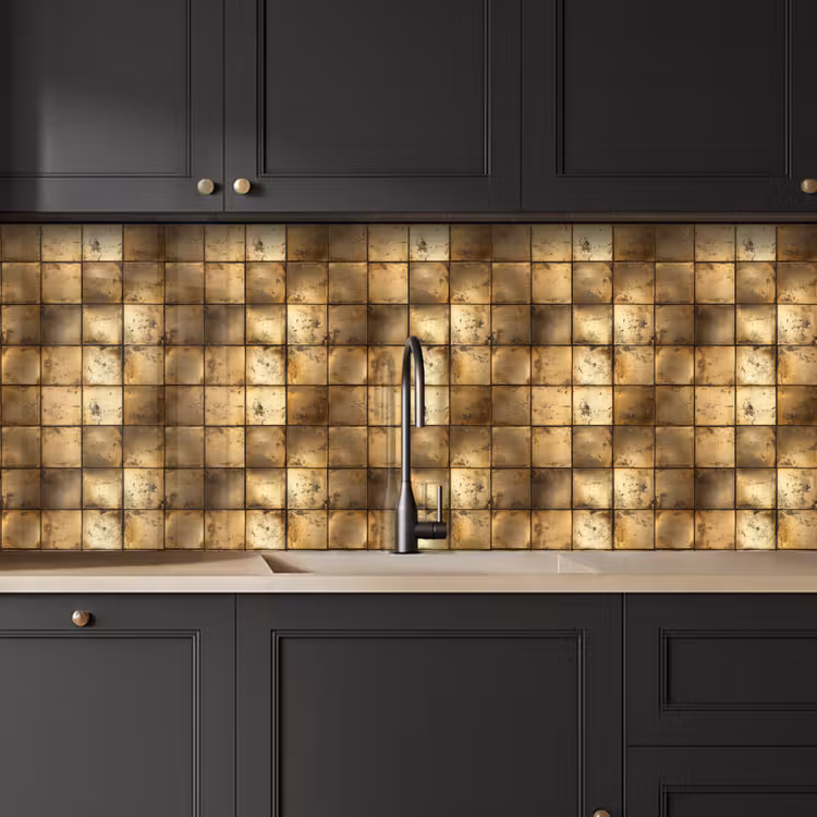 Keuken achterwand - Geometrisch - Tegels - Goud — 6
