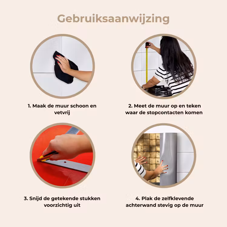 Keuken achterwand - Geometrisch - Tegels - Goud — 9