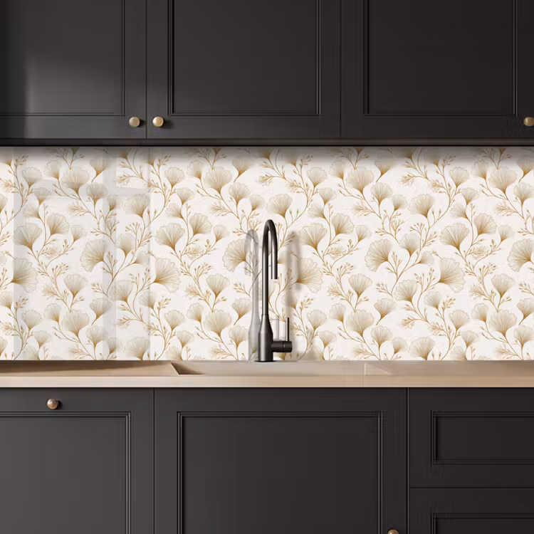 Keuken achterwand - Ginkgo - Takken - Goud — 6