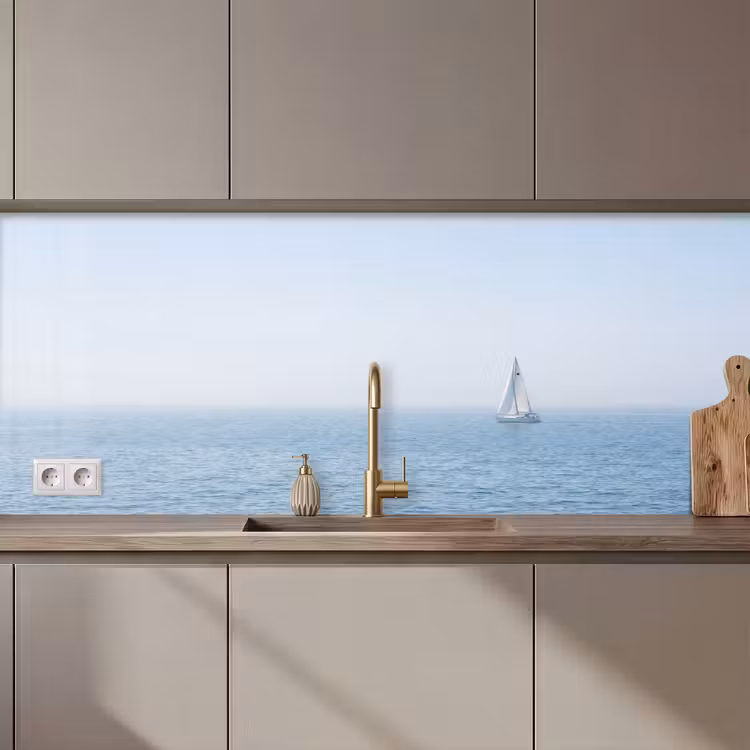 Keuken achterwand - Horizon - Zeilboot - Zee — 1