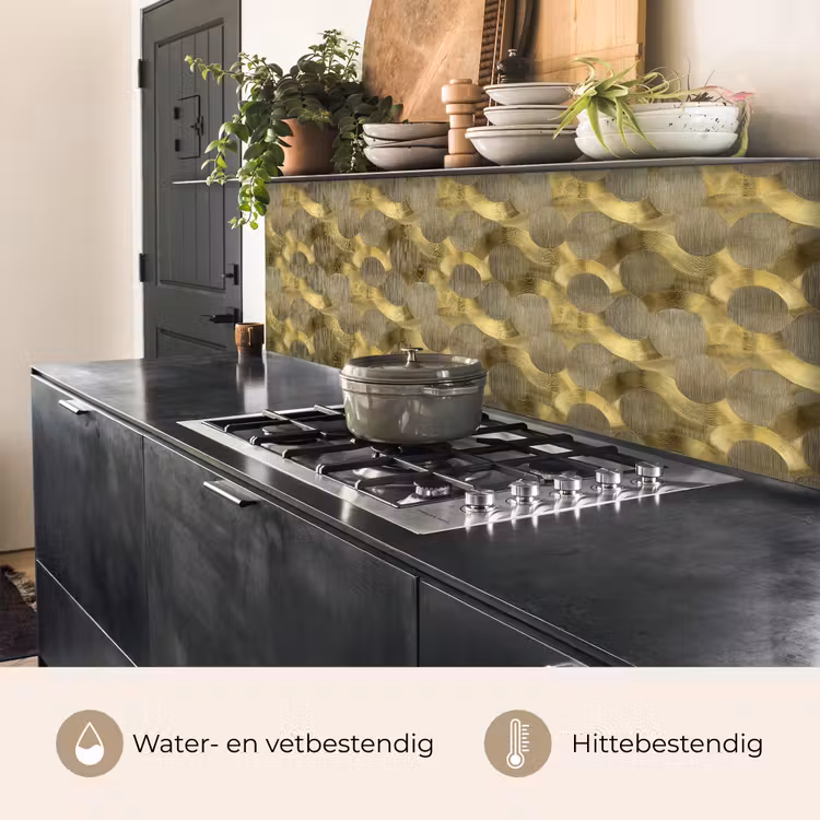 Keuken achterwand - Modern - Geometrisch - Goud — 5