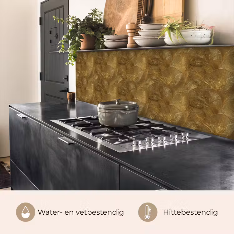 Keuken achterwand - Organisch - Lijnen - Goud — 5