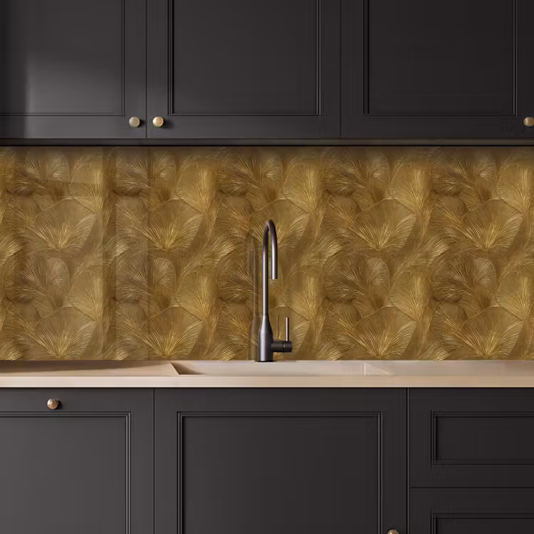 Keuken achterwand - Organisch - Lijnen - Goud — 6