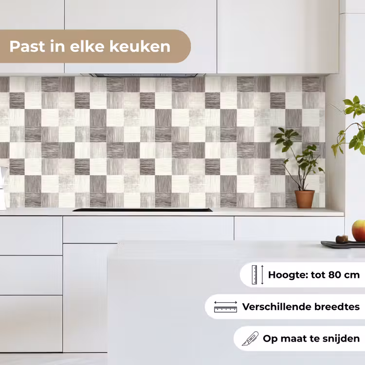 Keuken achterwand - Patroon - Dambord - Houtnerf — 7